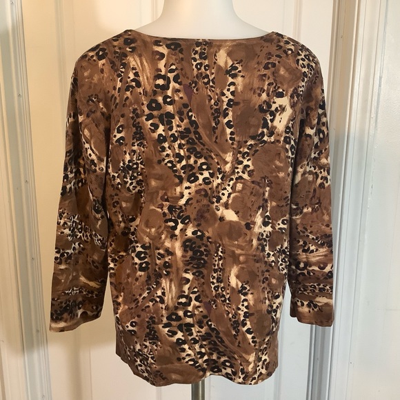 Wasserman animal print blouse size Large - Picture 2 of 6
